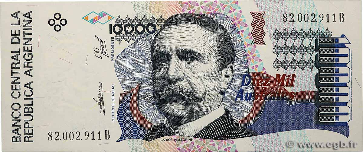 10000 Australes ARGENTINE  1989 P.334a NEUF