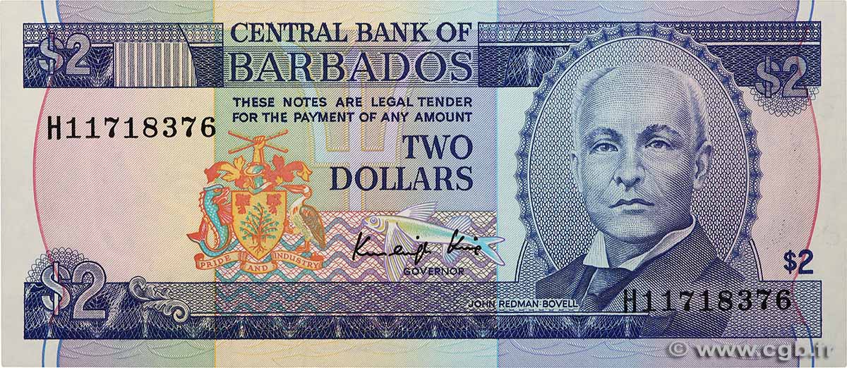 2 Dollars BARBADOS  1986 P.36 FDC