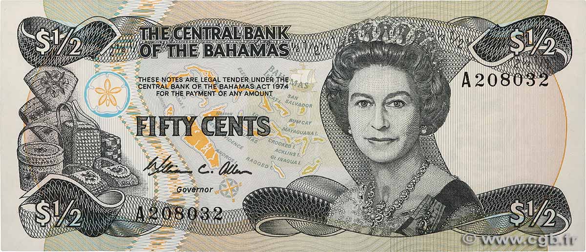 50 Cents BAHAMAS  1984 P.42a FDC