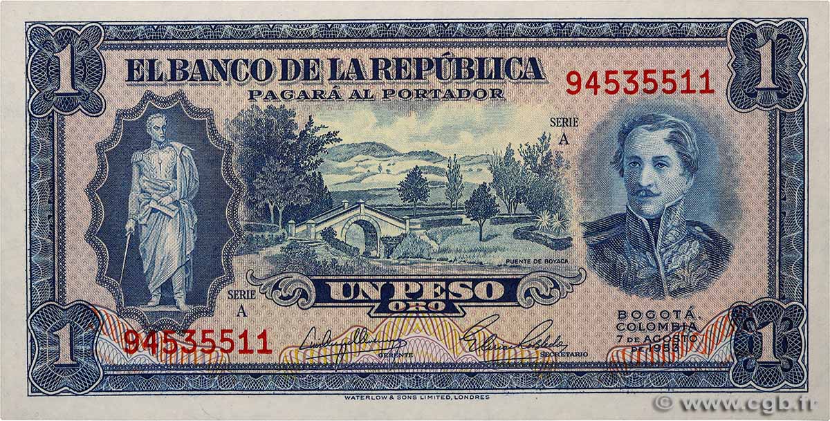 1 Peso Oro COLOMBIA  1953 P.398 q.FDC