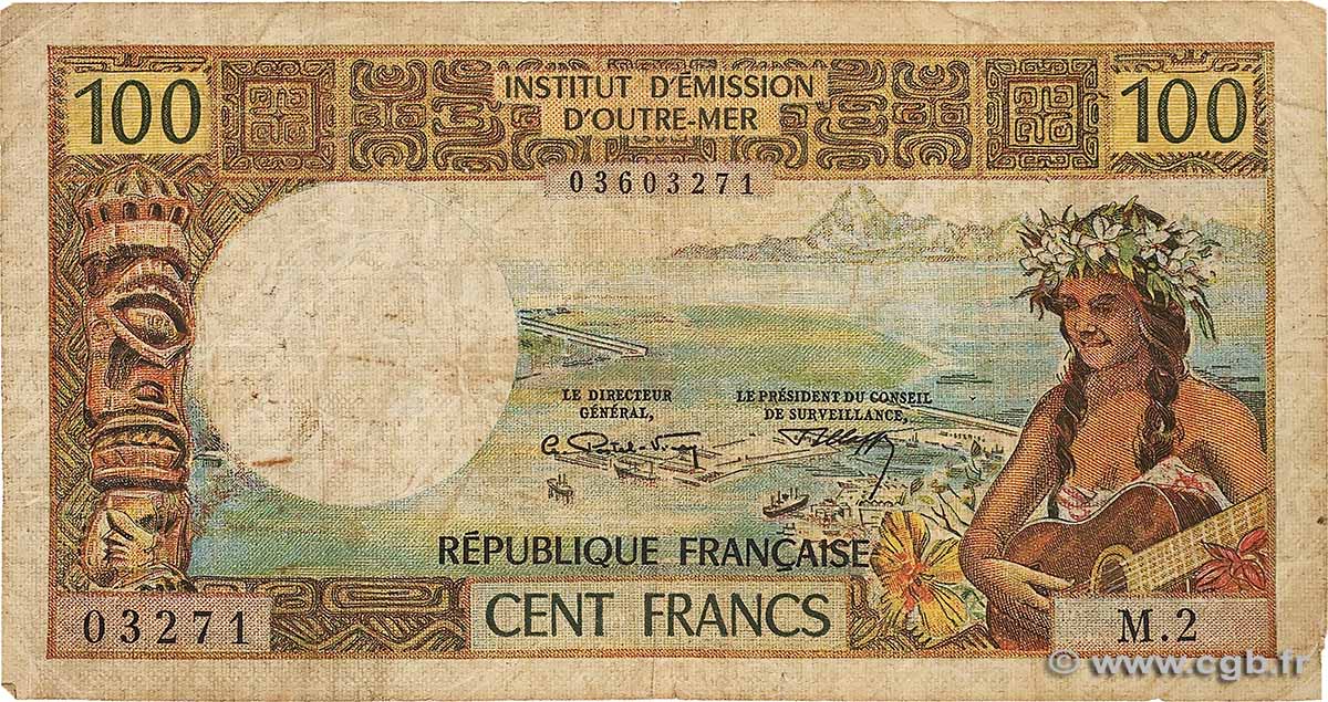 100 Francs TAHITI  1961 P.24a SGE