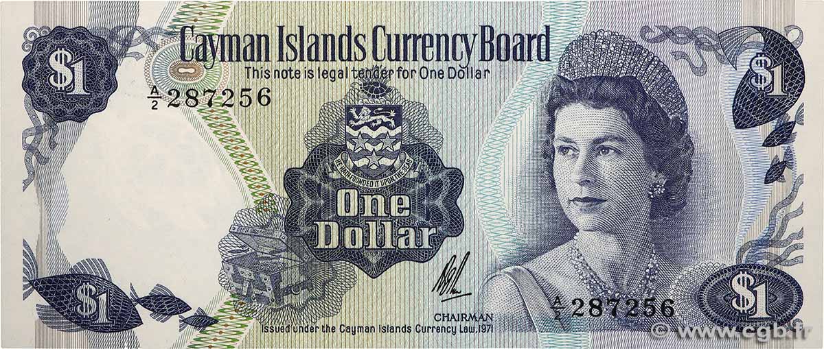 1 Dollar CAYMAN ISLANDS  1972 P.01b UNC