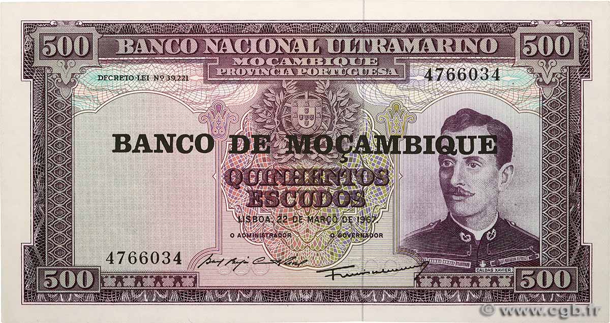 500 Escudos MOZAMBIQUE  1967 P.118 pr.NEUF