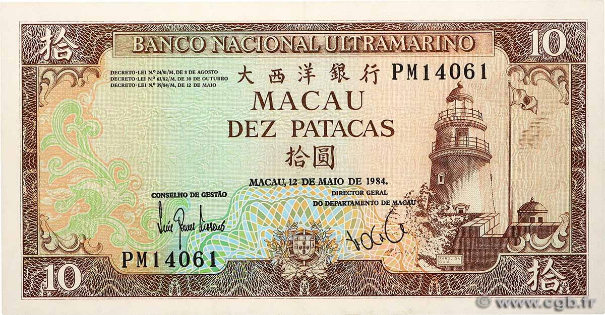 10 Patacas MACAO  1984 P.059e SPL