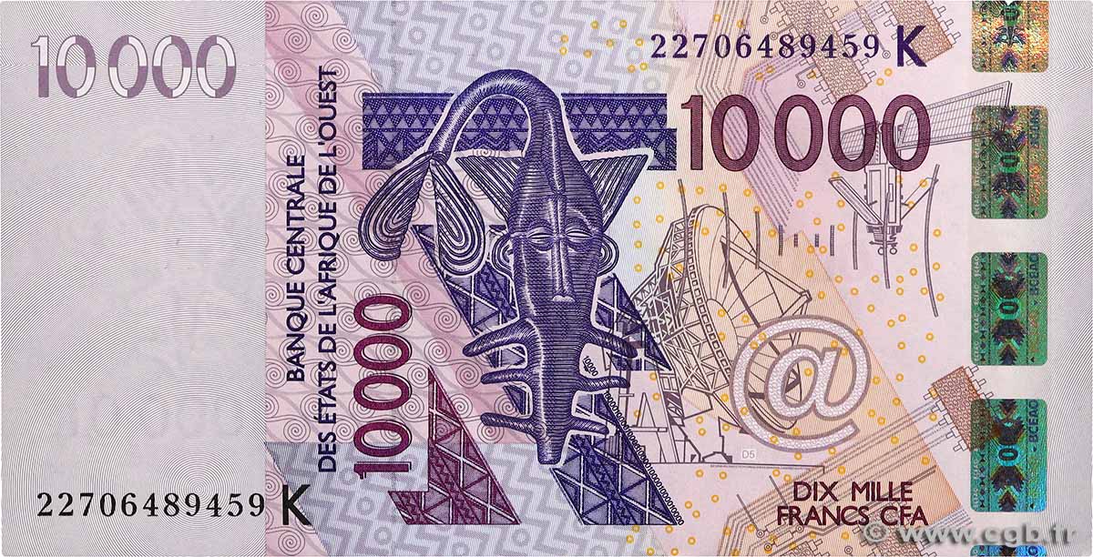 10000 Francs WEST AFRIKANISCHE STAATEN  2003 P.718Ka fST