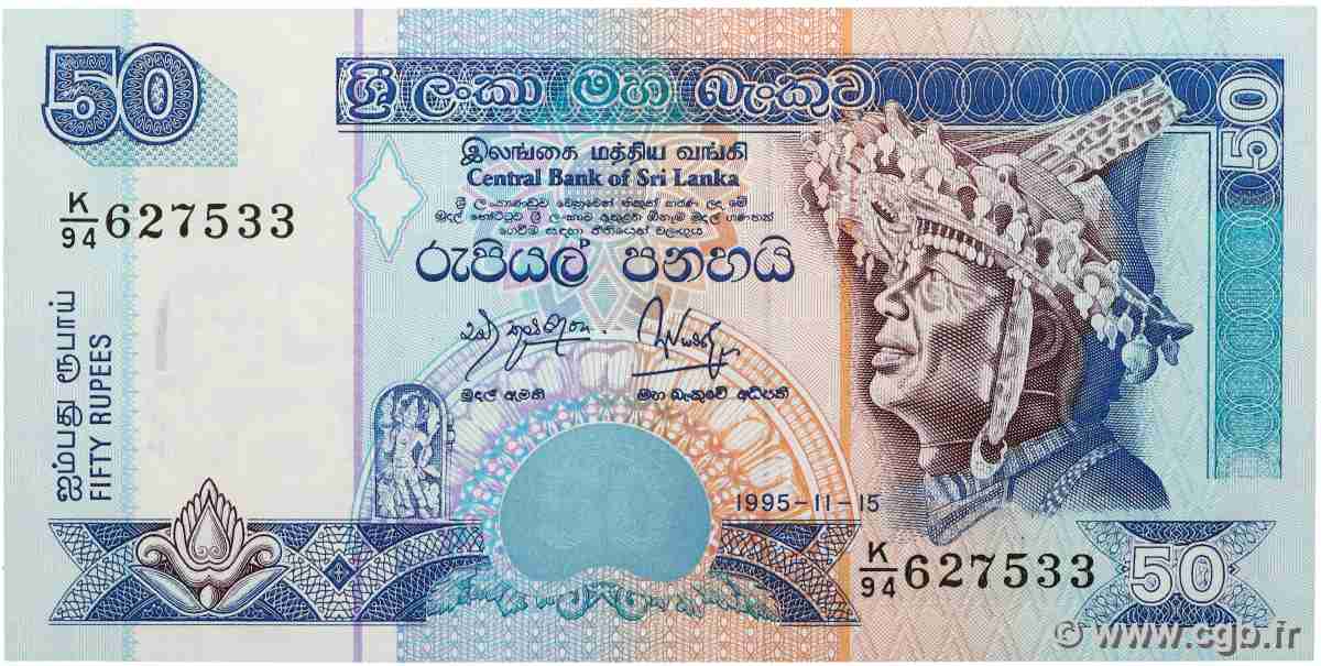 50 Rupees SRI LANKA  1995 P.110a pr.NEUF