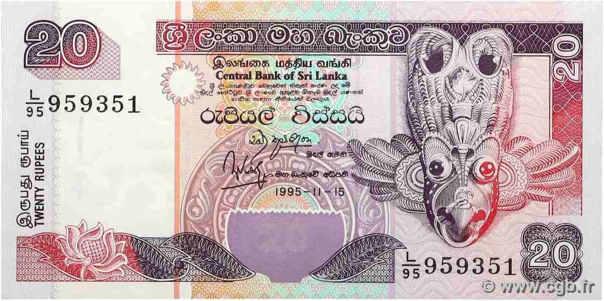 20 Rupees SRI LANKA  1995 P.109a NEUF