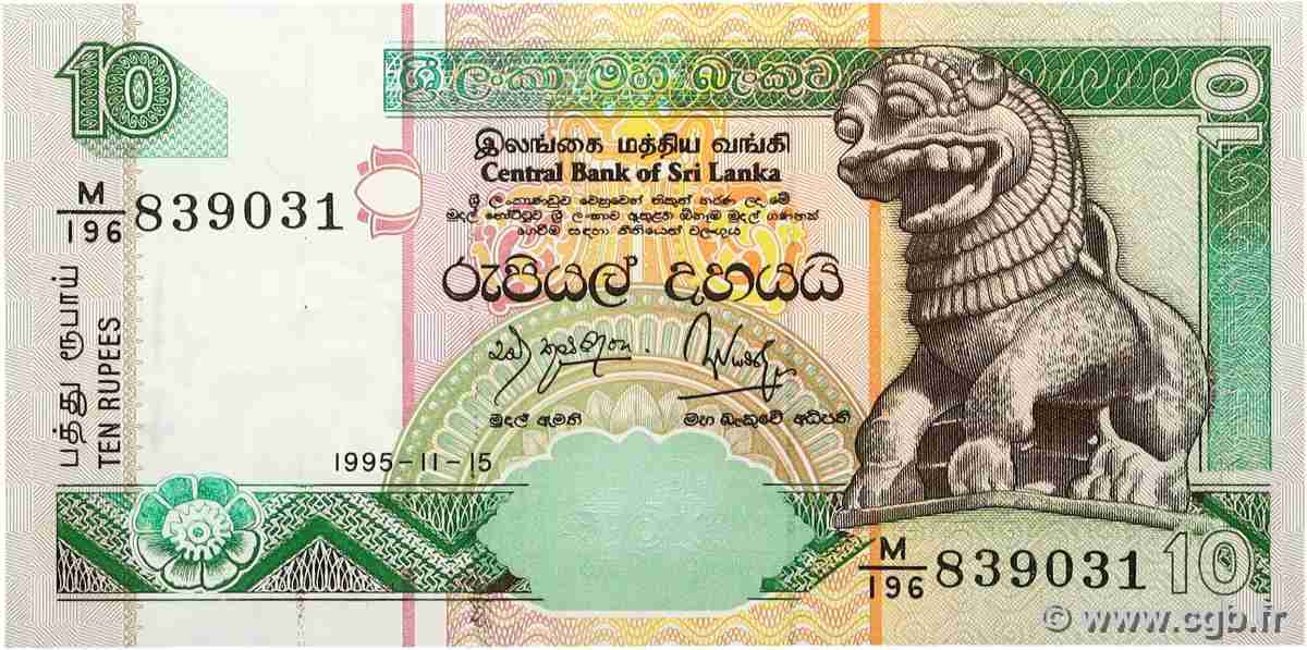 10 Rupees SRI LANKA  1995 P.108a ST
