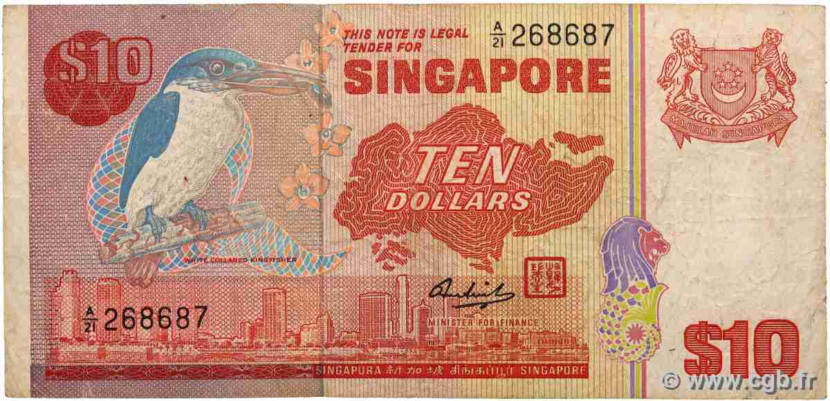 10 Dollars SINGAPUR  1988 P.20 fS