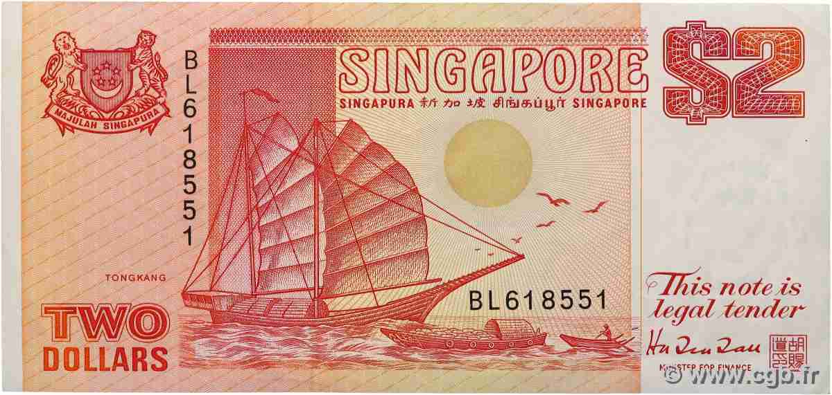 2 Dollars SINGAPUR  1990 P.27 fVZ