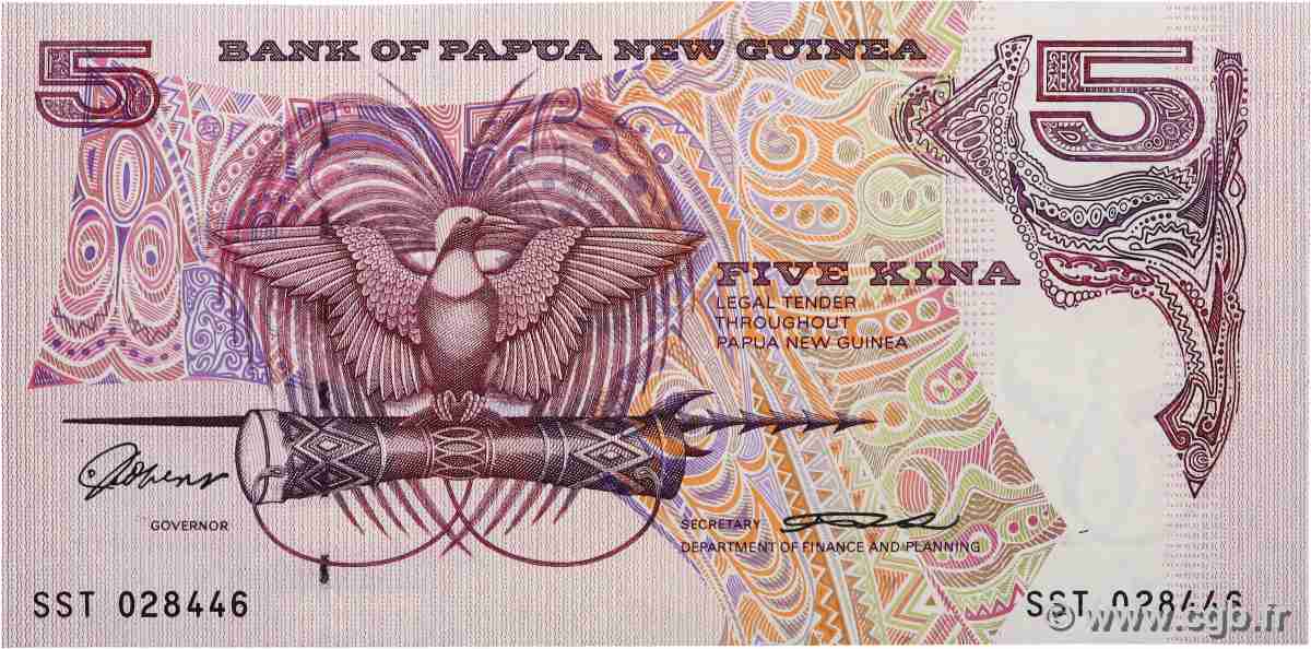 5 Kina PAPOUASIE NOUVELLE GUINÉE  1993 P.14a NEUF