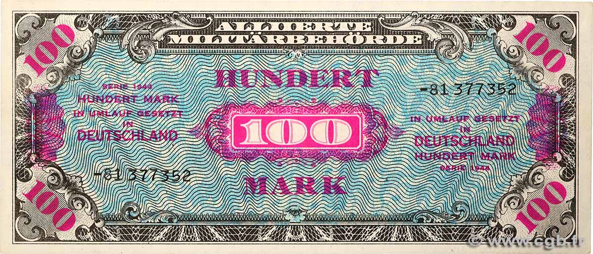100 Mark GERMANY  1944 P.197d UNC-