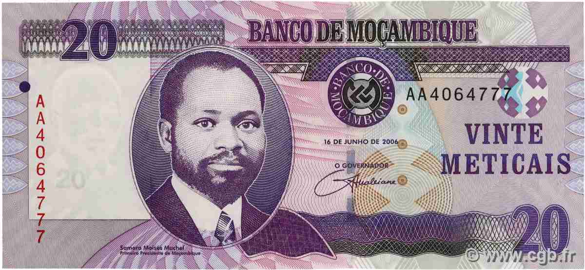 20 Meticais MOZAMBIK  2006 P.143a ST