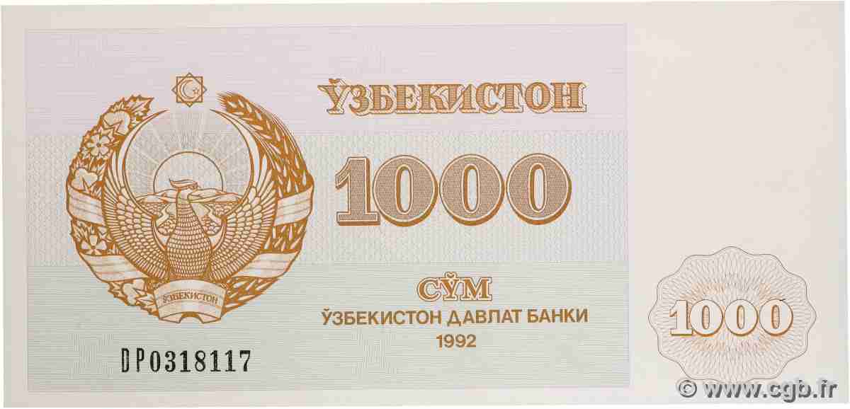 1000 Sum USBEKISTAN  1992 P.70b fST+