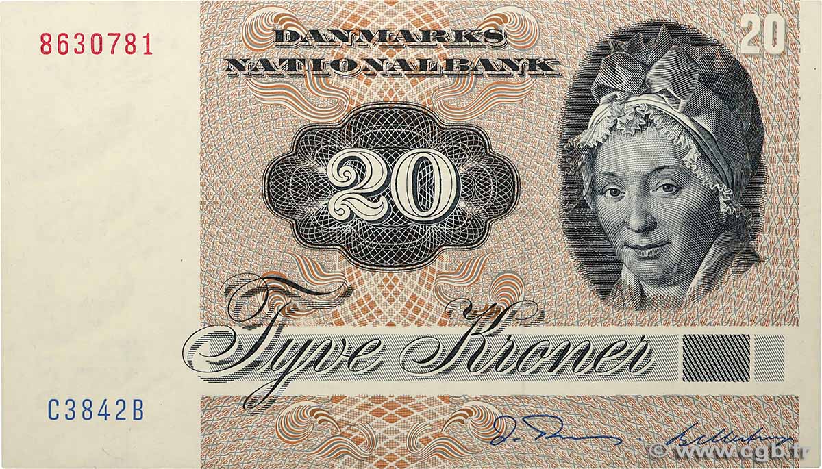 20 Kroner DINAMARCA  1984 P.049e q.FDC