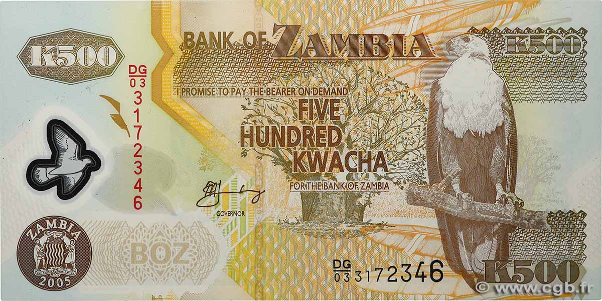 500 Kwacha ZAMBIA  2005 P.43d FDC