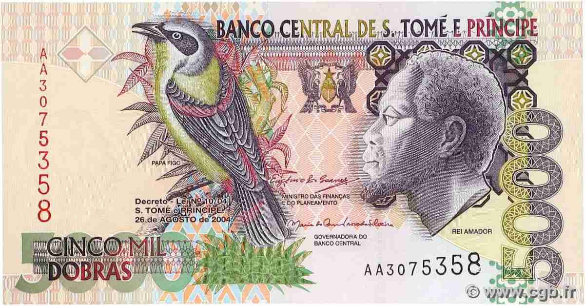 5000 Dobras SAO TOMÉ UND PRINCIPE  2004 P.065b ST