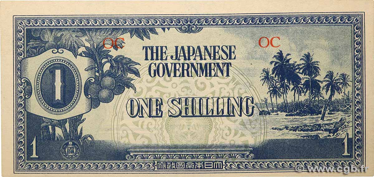1 Shilling OCEANIA  1942 P.02a UNC-