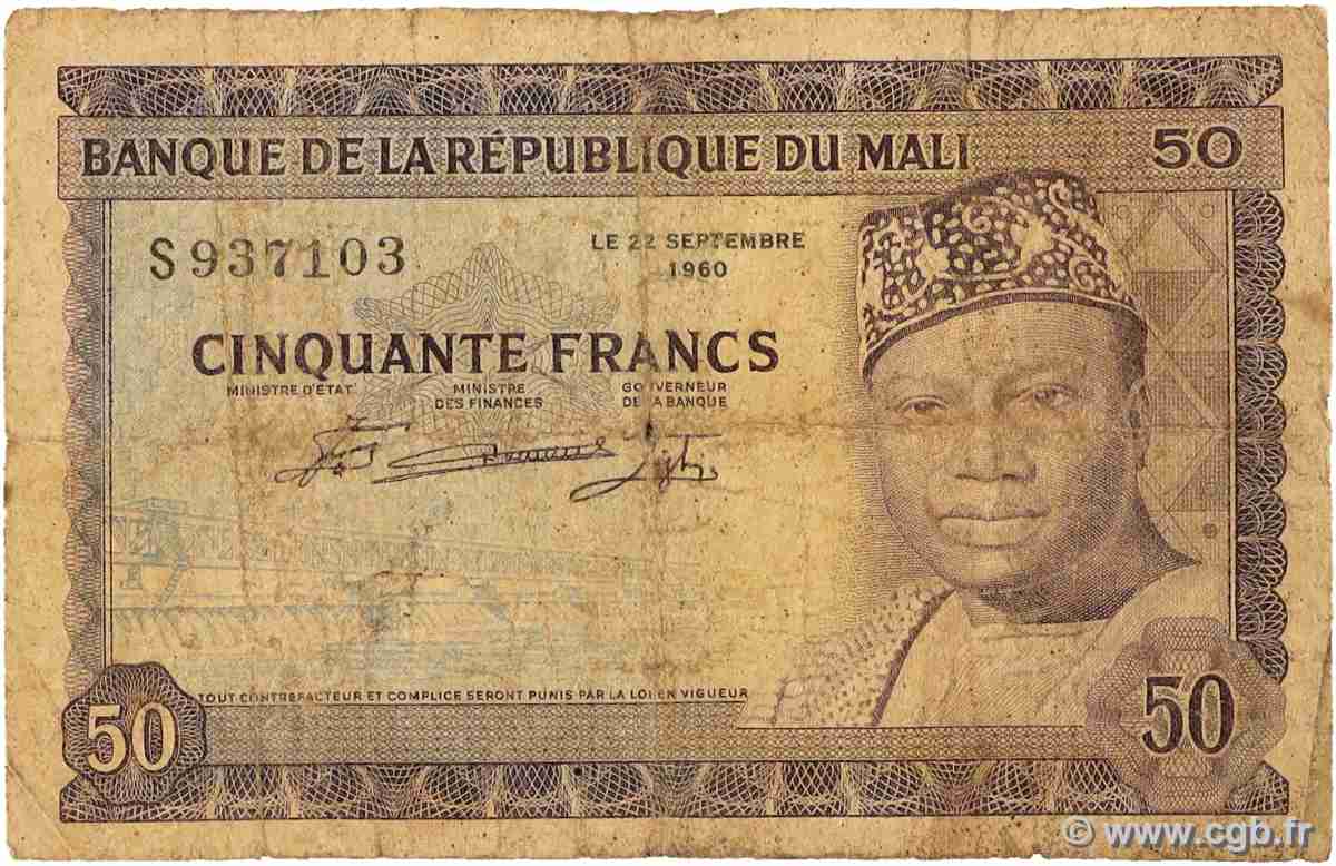 50 Francs MALI  1960 P.06 SGE