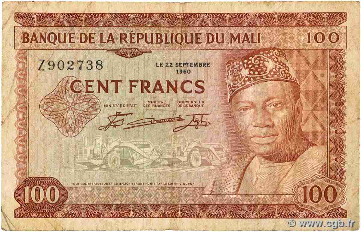 100 Francs MALI  1960 P.07a SGE