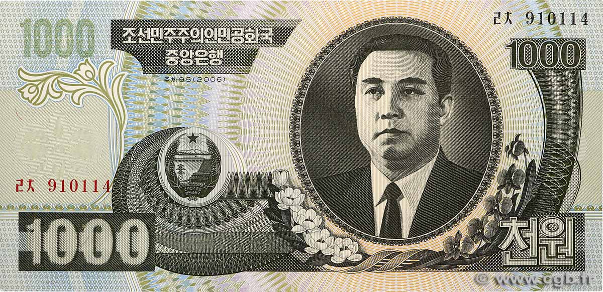 1000 Won CORÉE DU NORD  2006 P.45b pr.NEUF
