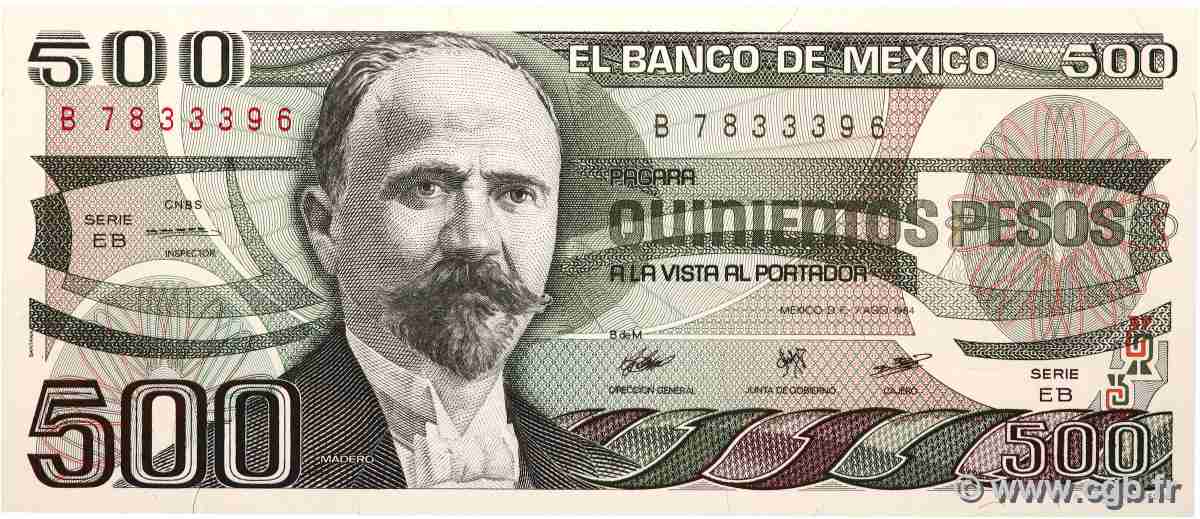 500 Pesos MEXICO  1984 P.079b UNC-