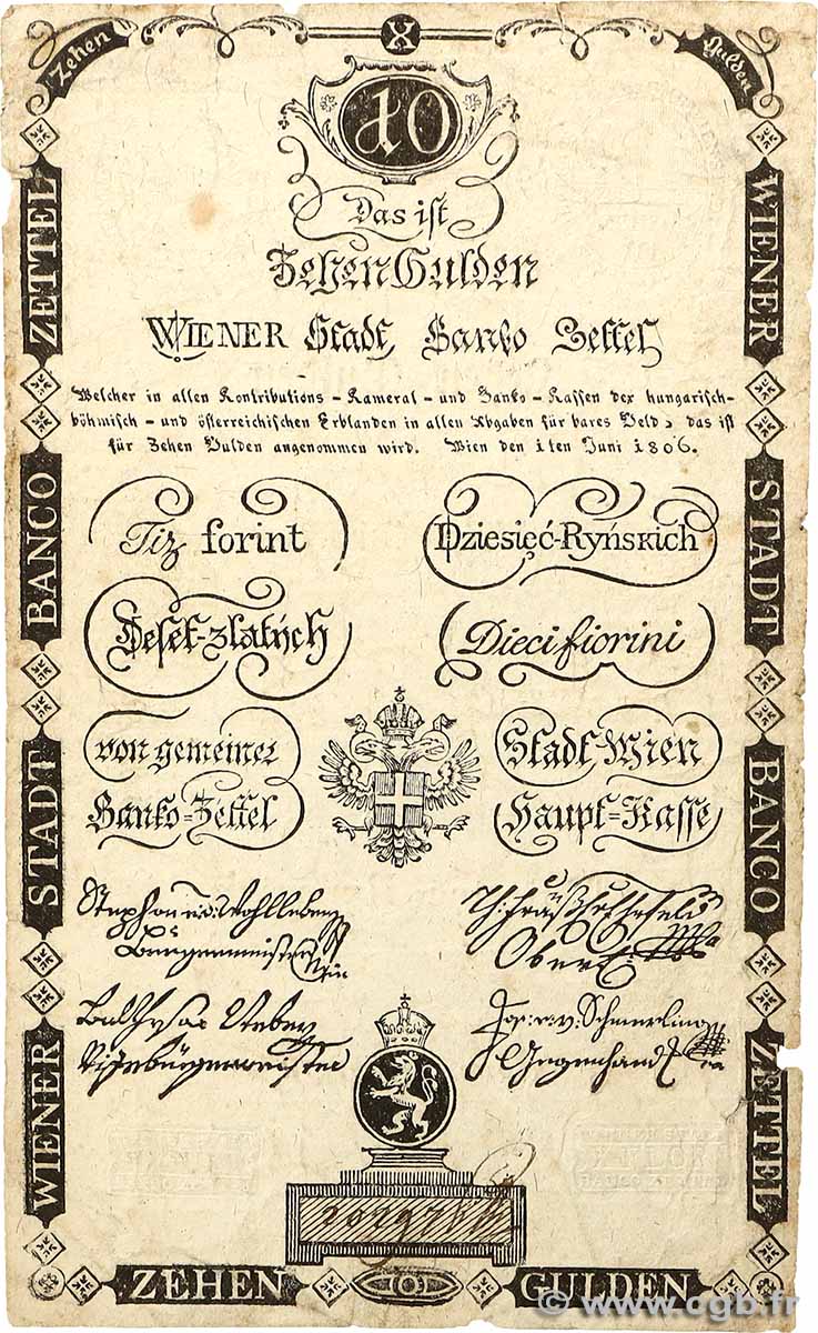10 Gulden AUTRICHE  1806 P.A039a TB