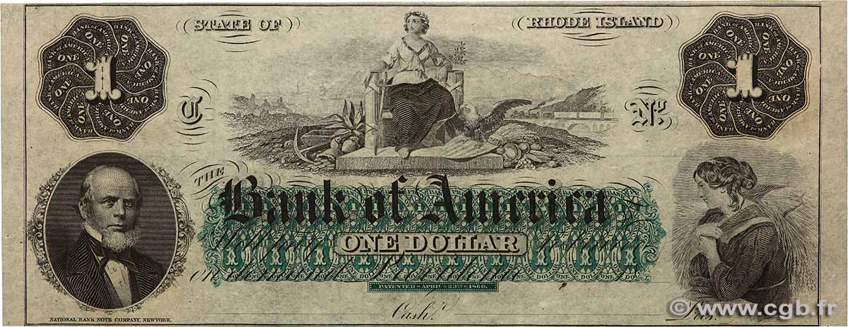 1 Dollar Non émis VEREINIGTE STAATEN VON AMERIKA Providence 1861 P.- fST+
