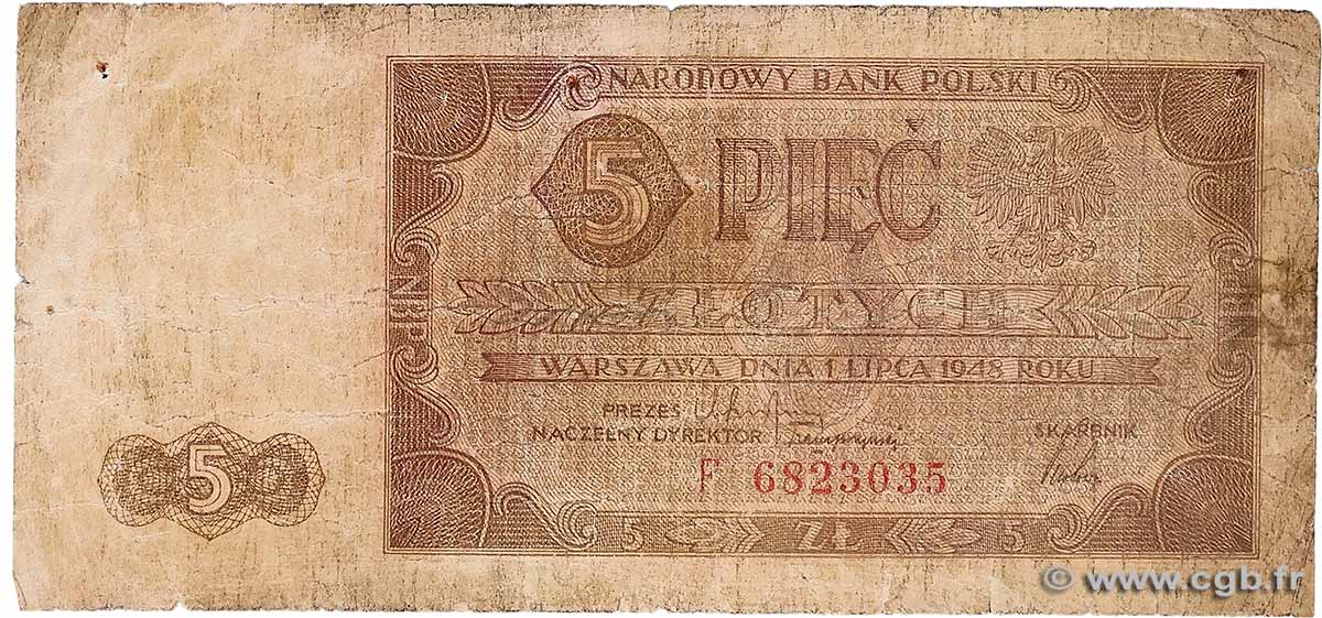 5 Zlotych POLAND  1948 P.135 G