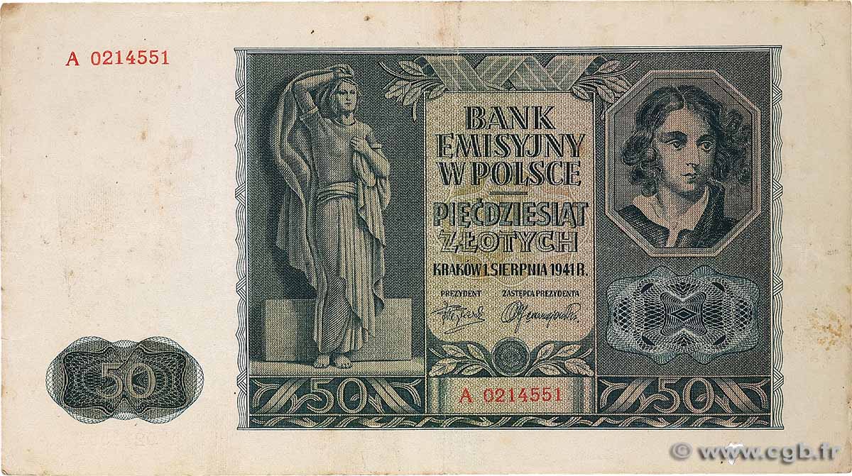 50 Zlotych POLOGNE  1941 P.102 TB+