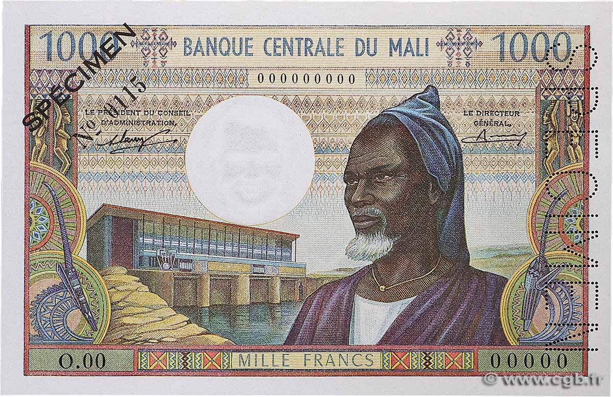 1000 Francs Spécimen MALI  1970 P.13s AU+