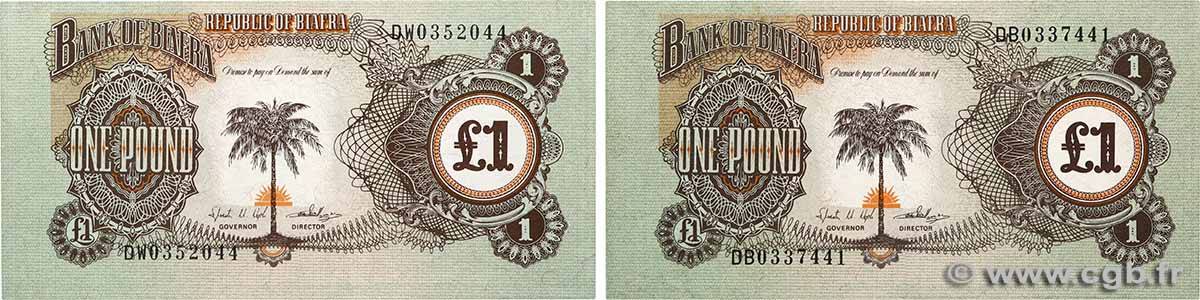 1 Pound Lot BIAFRA  1968 P.05a SC+