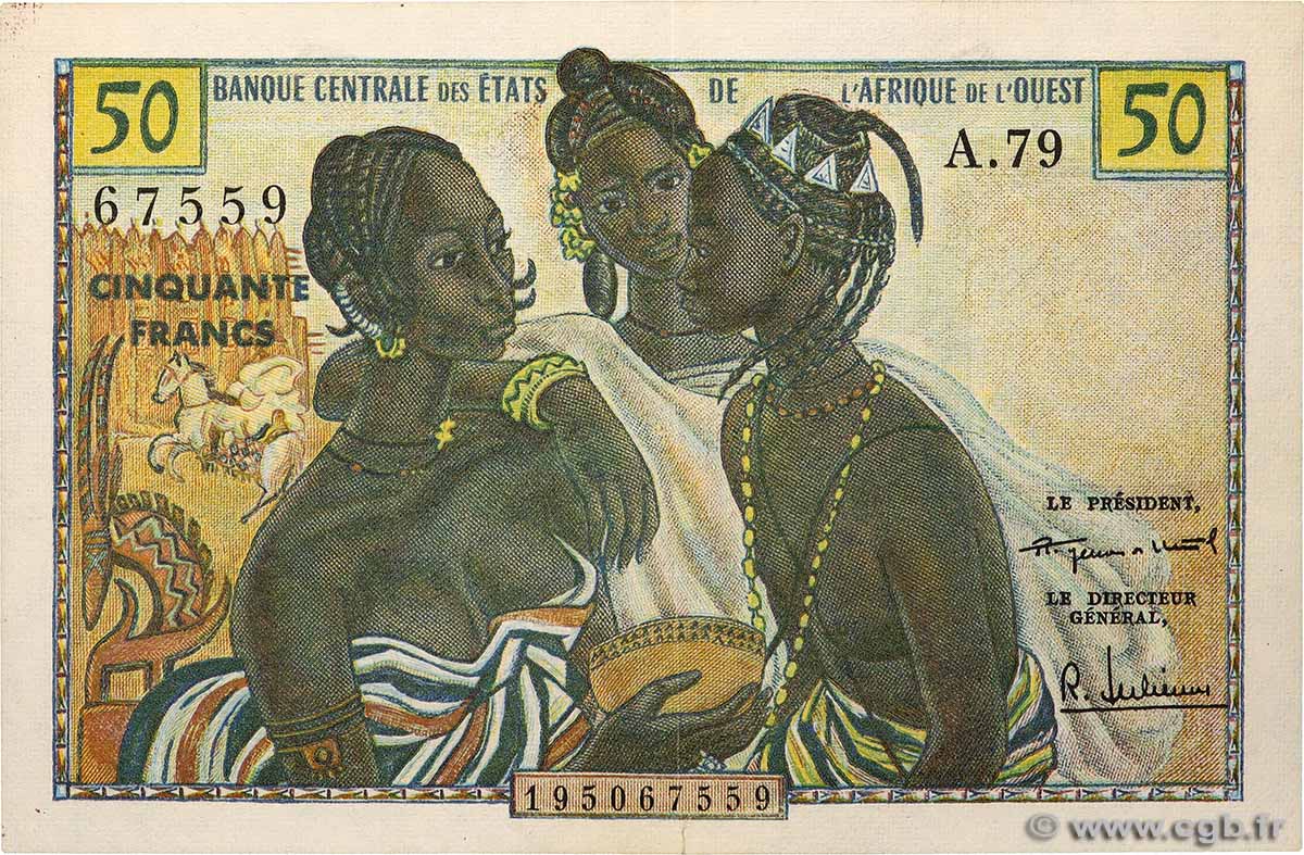 50 Francs ÉTATS DE L&nbsp;AFRIQUE DE L&nbsp;OUEST  1958 P.001 pr.SPL