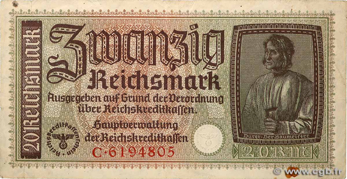 20 Reichsmark ALLEMAGNE  1940 P.R139 TB+