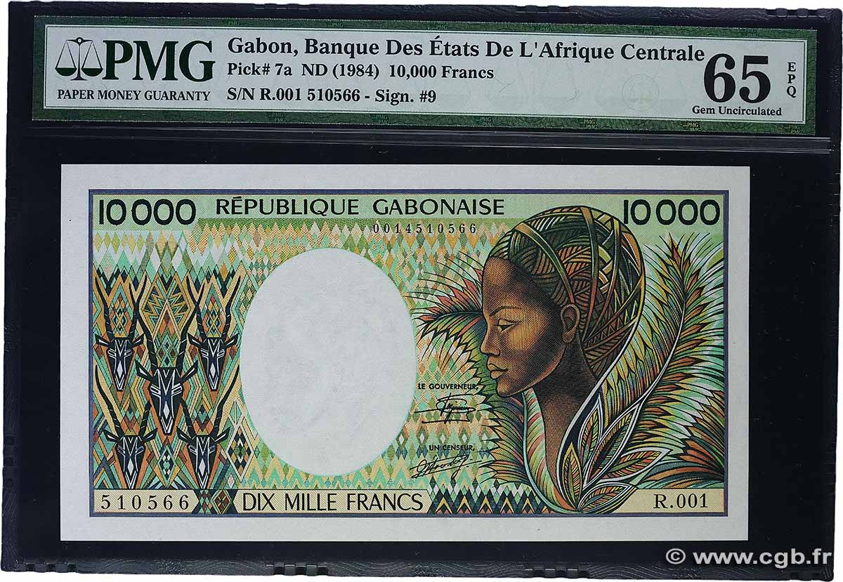 10000 Francs type 1983 GABON  1984 A.248a NEUF