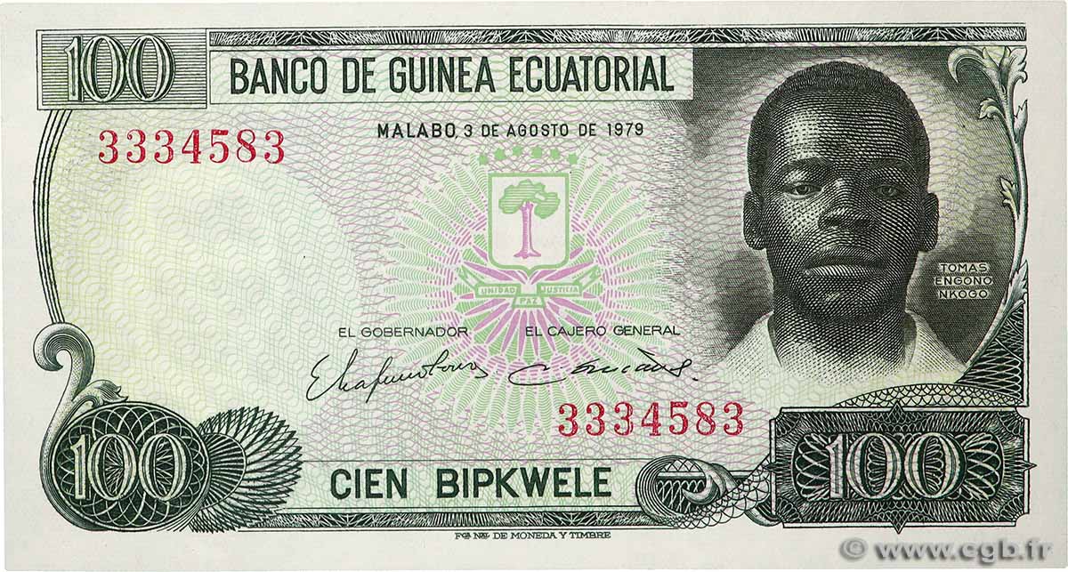 100 Bipkwele GUINÉE ÉQUATORIALE  1979 P.14 NEUF