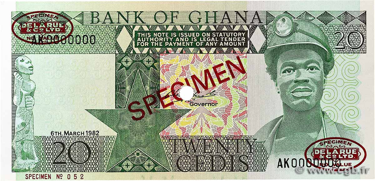 20 Cedis Spécimen GHANA  1982 P.21cs pr.NEUF