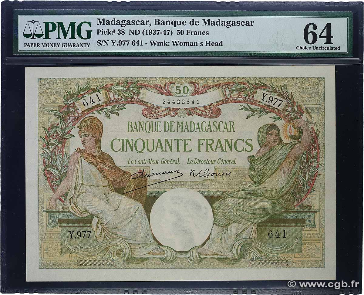 50 Francs MADAGASCAR  1948 P.038 pr.NEUF