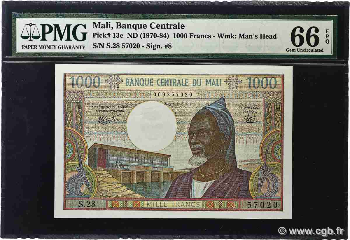 1000 Francs MALI  1970 P.13e ST