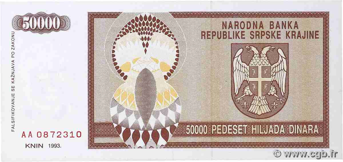 50000 Dinara CROATIE  1993 P.R08a pr.NEUF