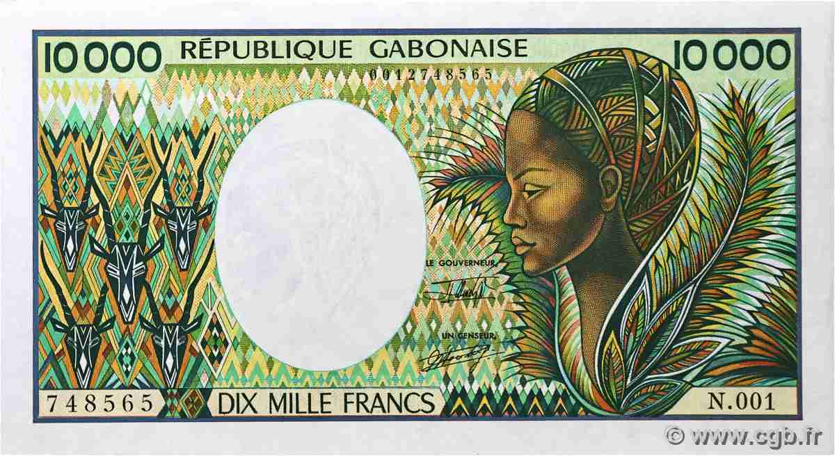 10000 Francs type 1983 GABON  1991 A.248b AU+