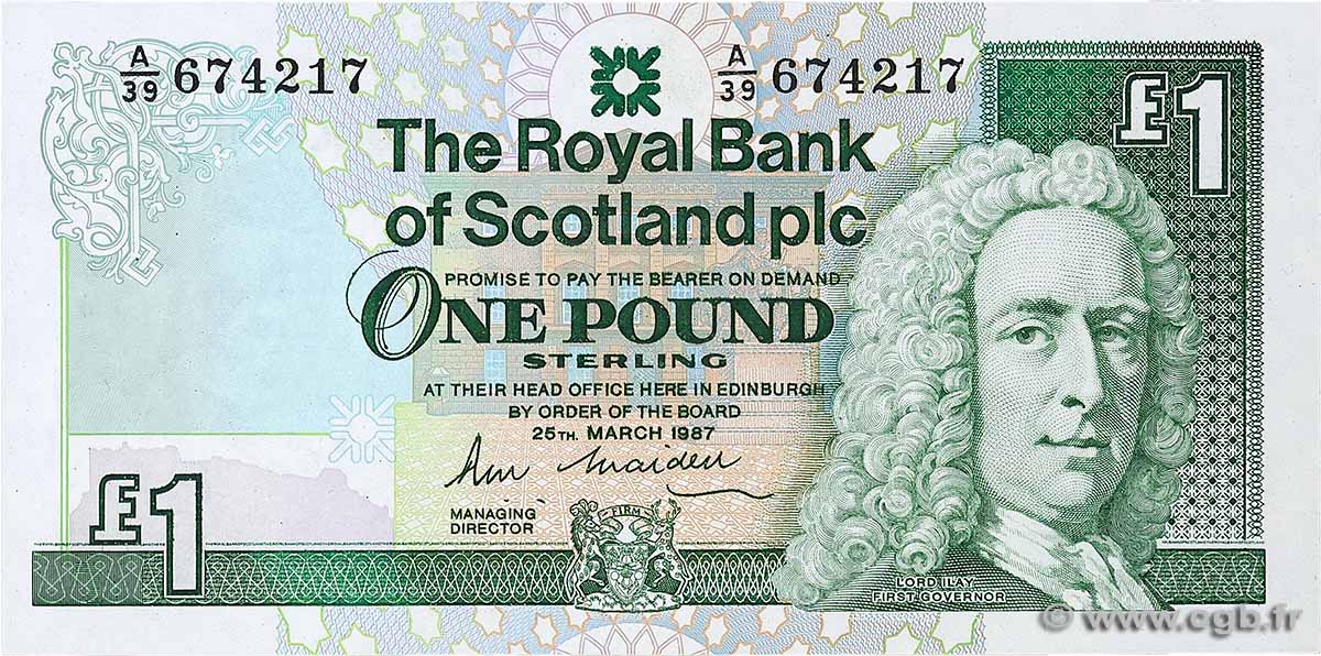 1 Pound SCOTLAND  1987 P.346a FDC