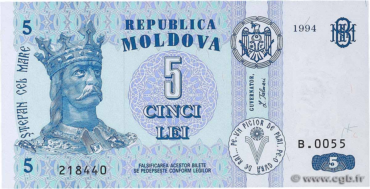 5 Lei MOLDAVIE  1994 P.09a NEUF