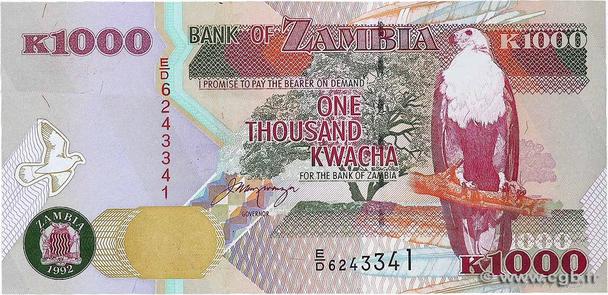 1000 Kwacha ZAMBIE  1992 P.40a pr.NEUF