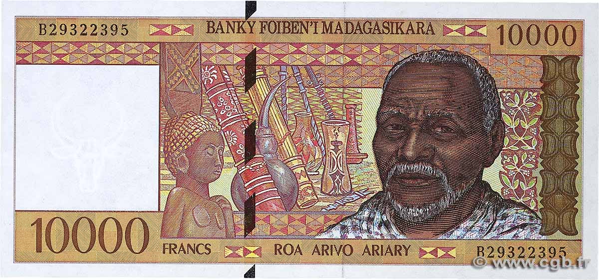 10000 Francs - 2000 Ariary MADAGASKAR  1994 P.079b VZ