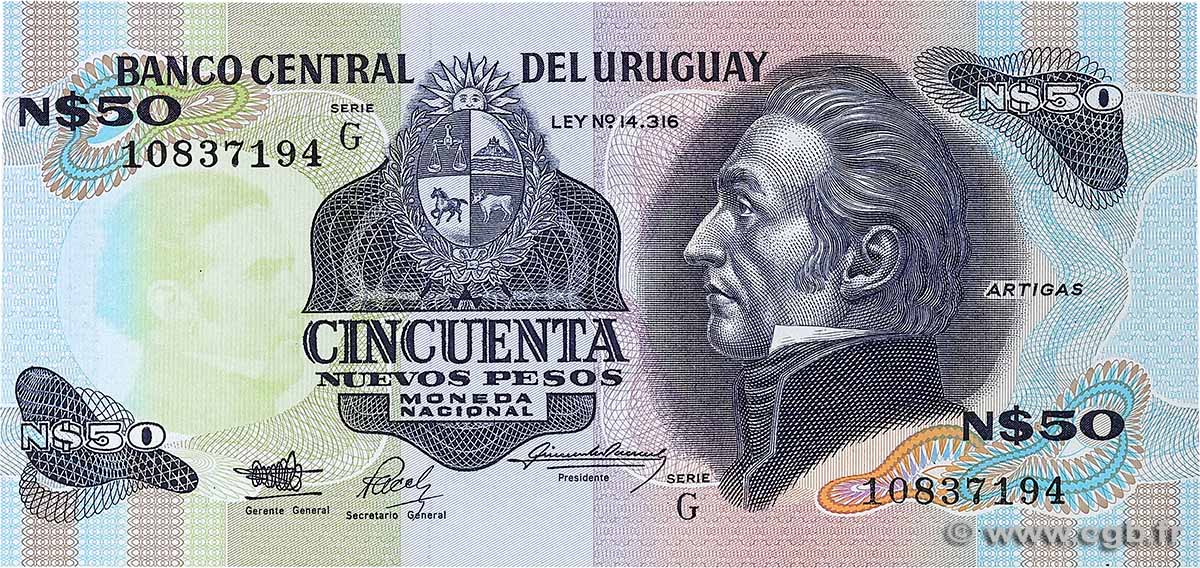 50 Nuevos Pesos URUGUAY  1988 P.061A pr.NEUF