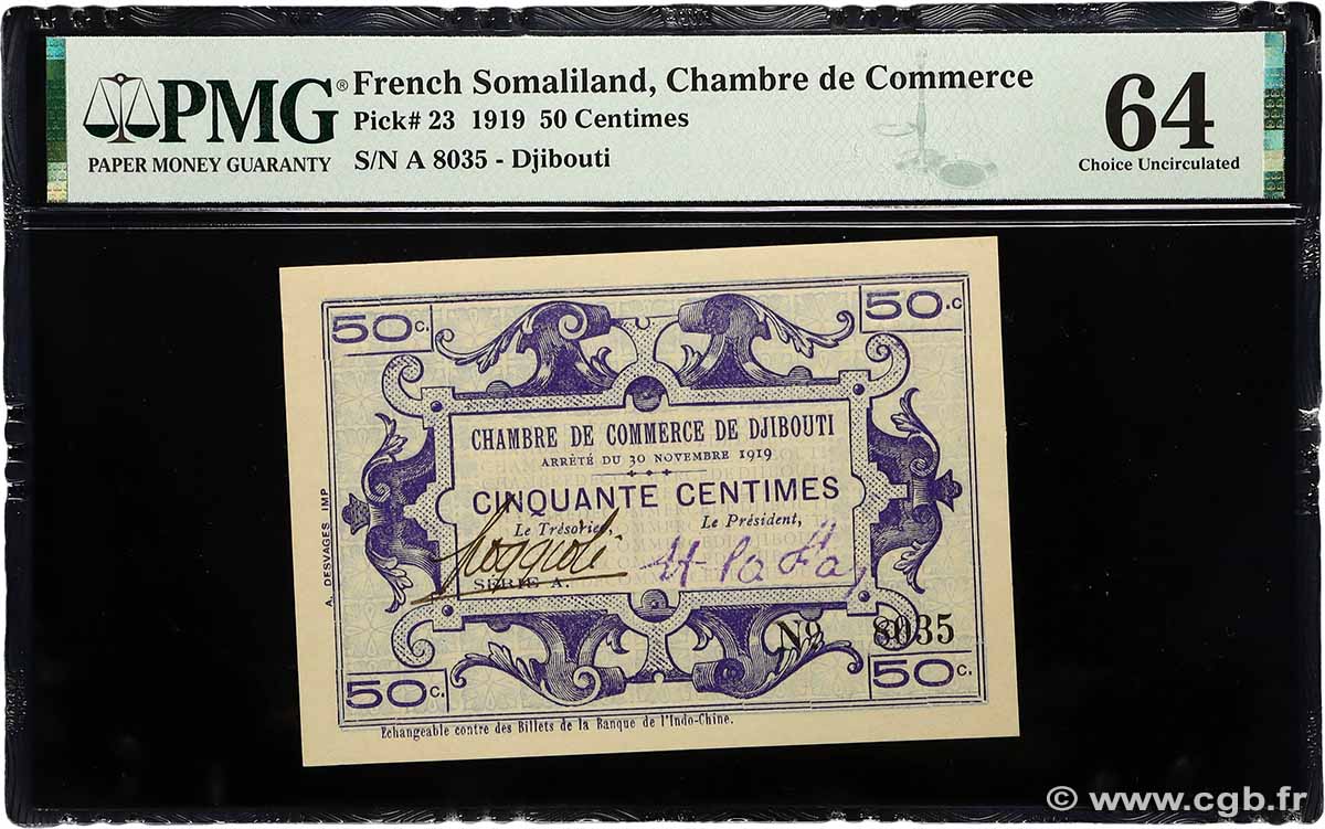 50 Centimes DJIBOUTI  1919 P.23 pr.NEUF