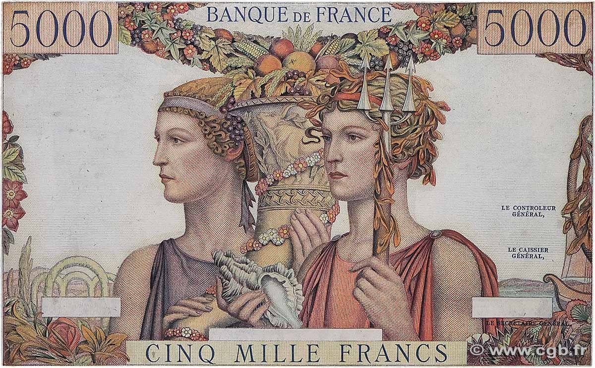 5000 Francs TERRE ET MER Épreuve FRANCIA  1949 F.48.00E AU