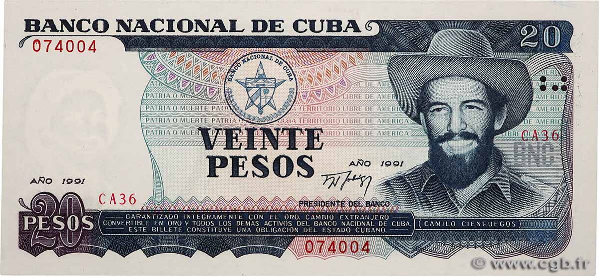 20 Pesos CUBA  1991 P.110a NEUF