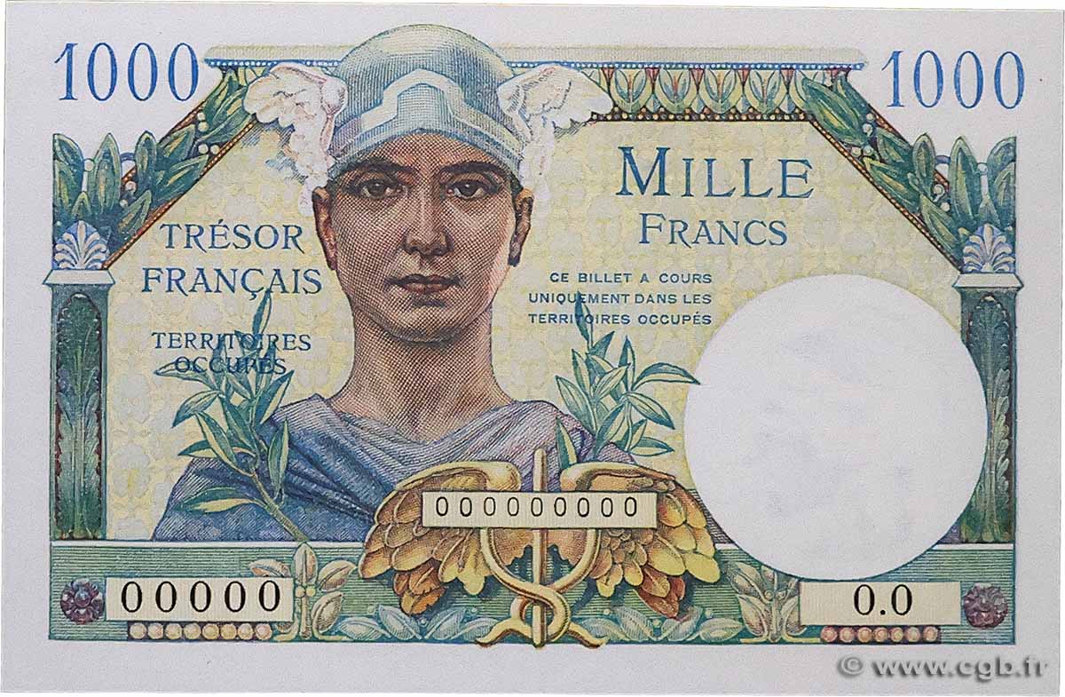1000 Francs TRÉSOR FRANÇAIS Spécimen FRANCIA  1947 VF.33.00S FDC
